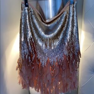 Pink sequined skirt size S